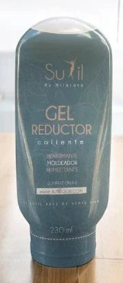 Gel Reductor Caliente Sutil Fajas - Crema de masaje corpóreo con cafeína y algas marinas para reducción de medidas y moldeo de silueta.