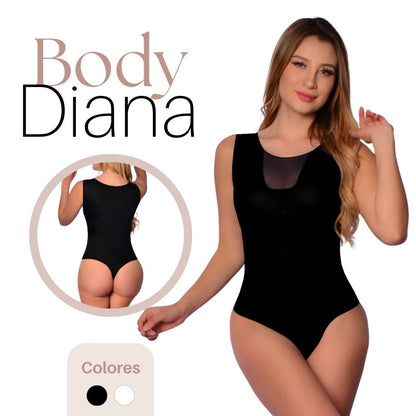 Faja colombiana referencia Diana Sutil Fajas en color negro - Prenda de control con panel abdominal en látex para alta compresión.