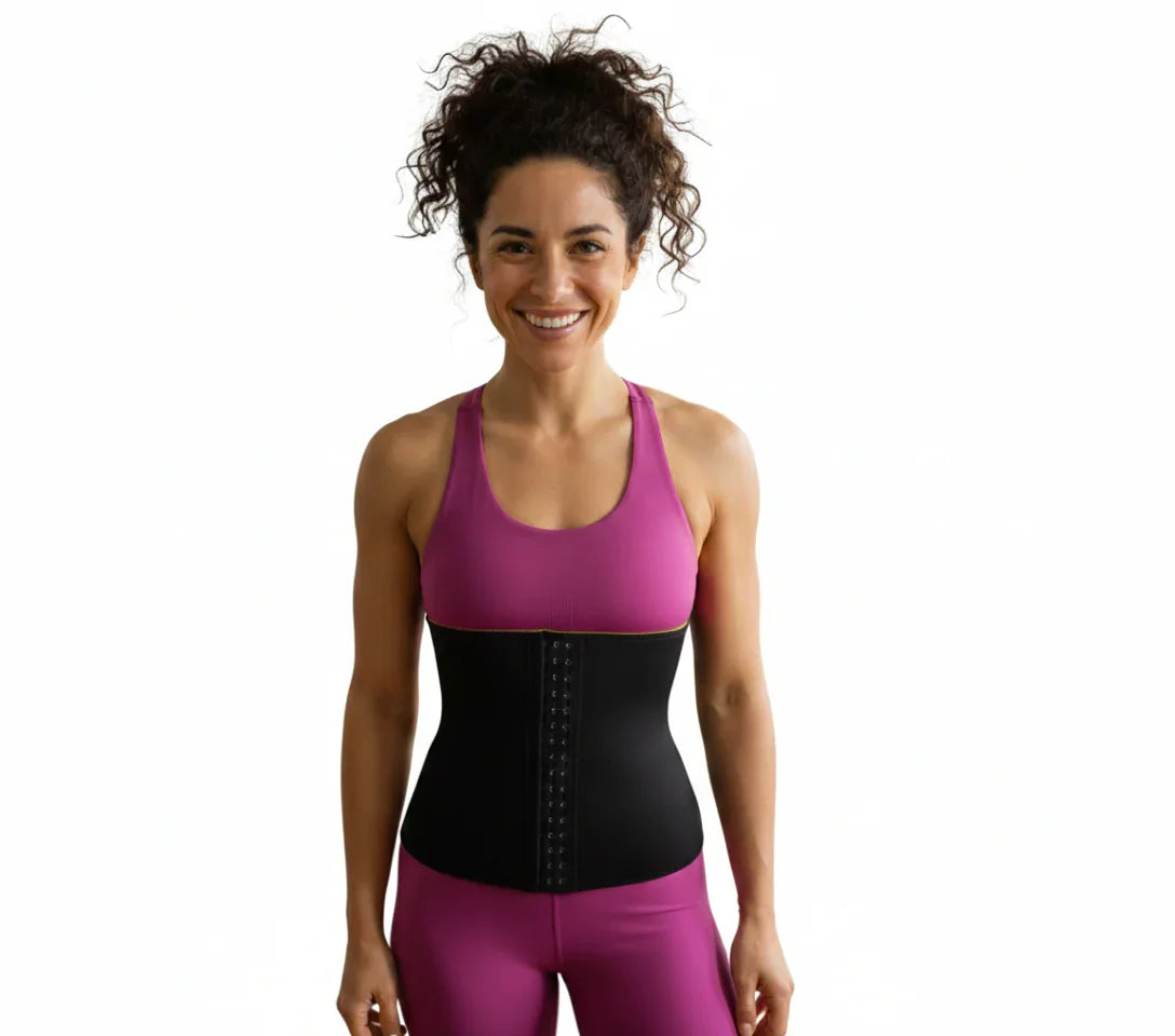 Cinturilla Shaper Térmica con broches para dama Sutil Fajas - Faja abdominal reductora de neopreno con hileras de ganchos para moldeo de cintura.