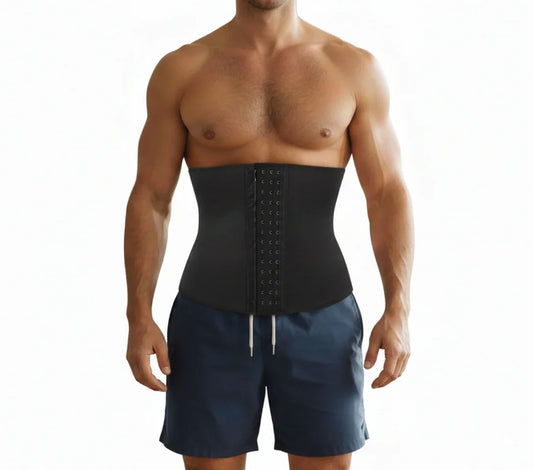 Cinturilla Shaper Térmica con broches para hombre Sutil Fajas - Faja abdominal reductora de neopreno con hileras de ganchos ajustables para sudoración.