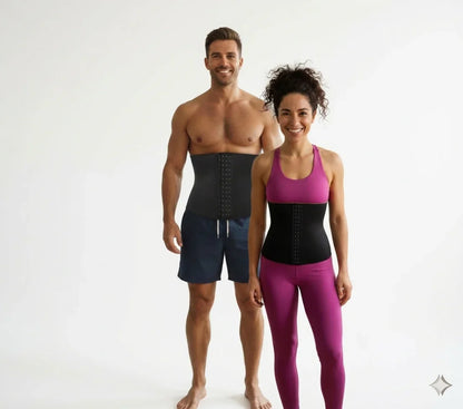 Cinturilla Shaper Térmica con broches para hombre y dama Sutil Fajas - Fajas abdominales reductoras de neopreno con hileras de ganchos ajustables.