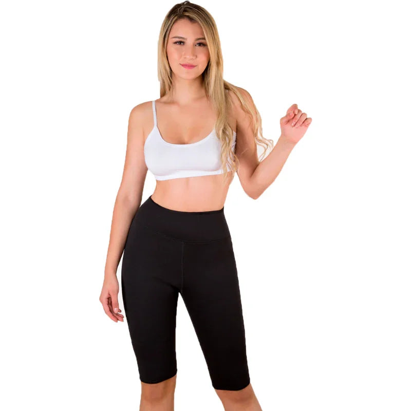 Vista frontal de Pescador Shaper Sutil Fajas - Licra térmica de tiro alto en neopreno para control de abdomen, cintura y muslos.