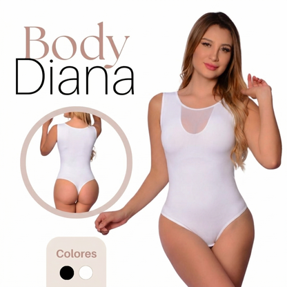 Faja colombiana referencia Diana Sutil Fajas en color blanco - Prenda de control con panel abdominal en látex para alta compresión.