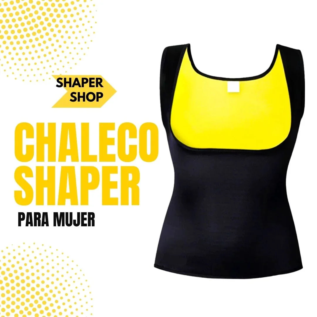 Vista frontal de Chaleco Shaper Térmico Sutil Fajas - Chaleco moldeador y reductor en neopreno para control de abdomen y cintura.