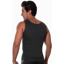 Vista de espalda de Chaleco Shaper Térmico para hombre Sutil Fajas - Diseño deportivo de neopreno con soporte lumbar y cobertura total.