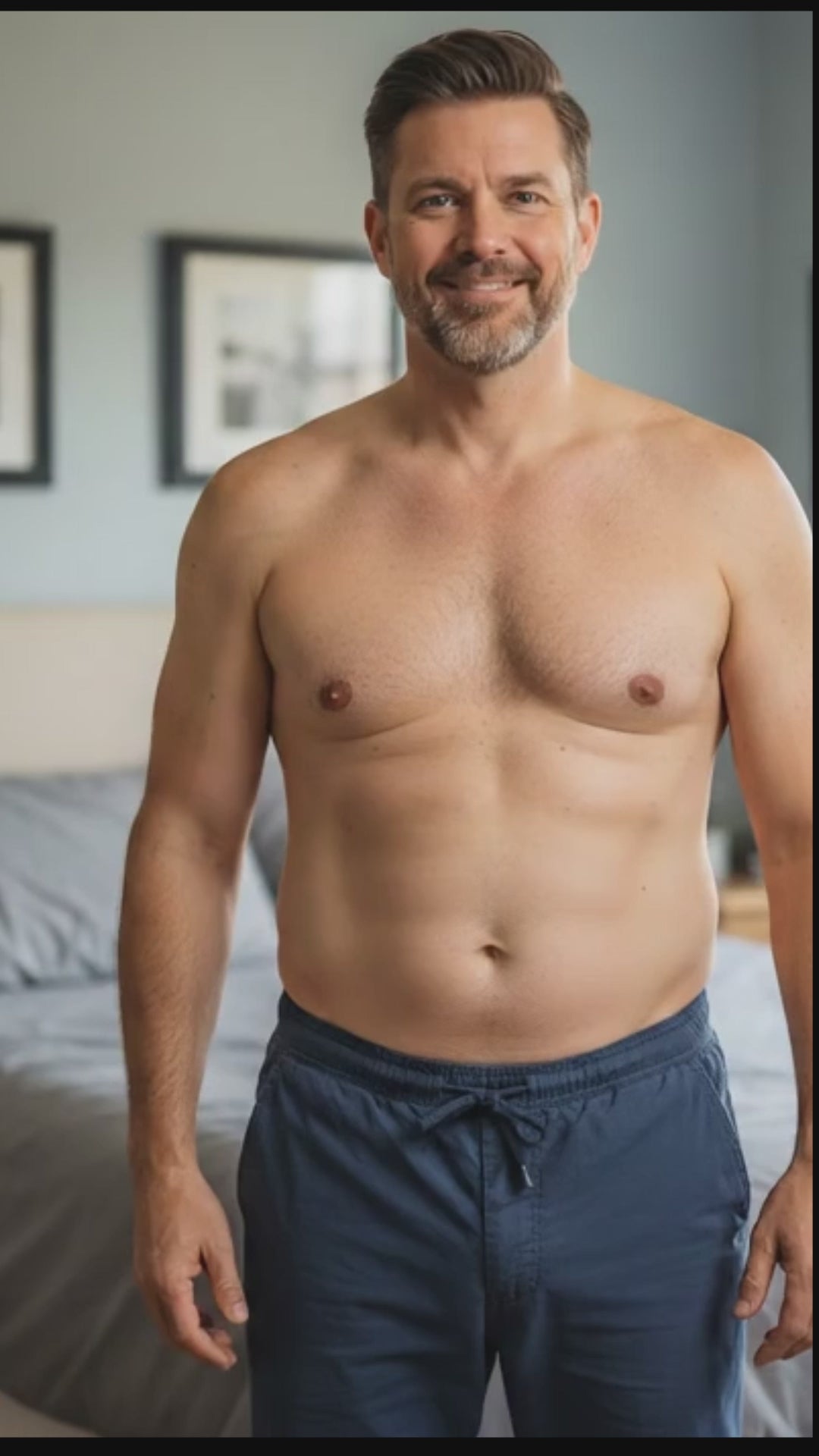 Video de antes y después con Chaleco Shaper Térmico para hombre Sutil Fajas - Demostración de reducción de medidas y control de abdomen instantáneo.